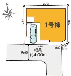 西東京市田無町1丁目　新築一戸建　西武新宿線　田無の区画図