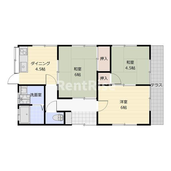江森貸家の間取り