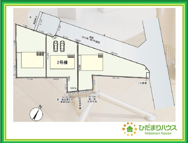 常陸大宮市泉第6　新築戸建　2号棟の区画図|ショッピング施設が充実した利便性のよい立地です♪