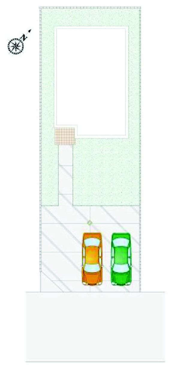 前橋市川原町　2号棟　新築住宅の区画図|駐車場3台ご用意しています！
来客時も重宝しますよ！