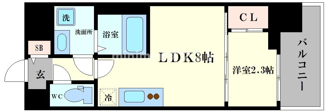 セレニテ日本橋ミラクの間取り