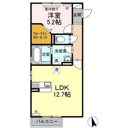 メゾン　エミグラント　A棟の間取り