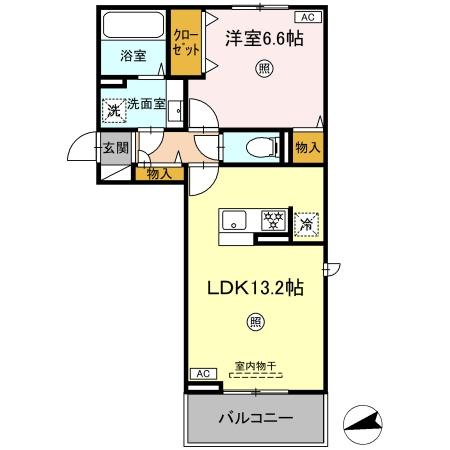 D-ROOM西寺の間取り