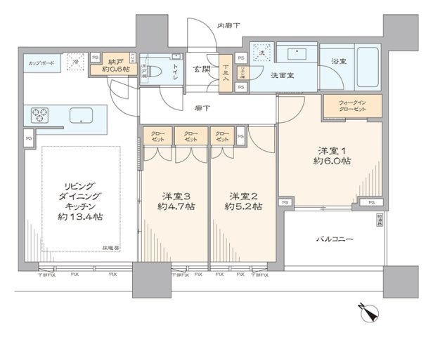 グランドミレーニア の間取り