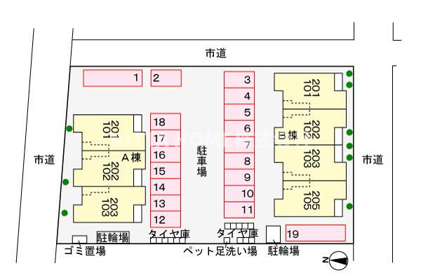 エスペラント・ボヌール　Ｂの区画図