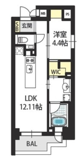 Bee-parQ扇町の間取り