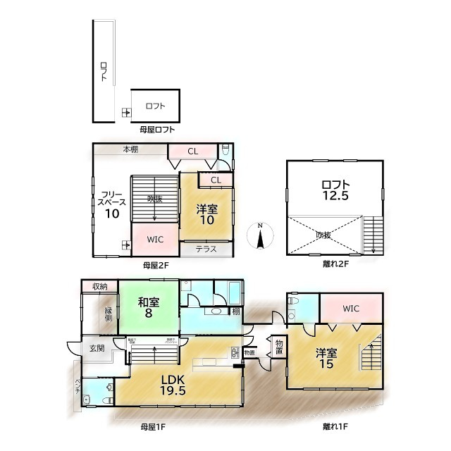 静市市原町 中古戸建の間取り