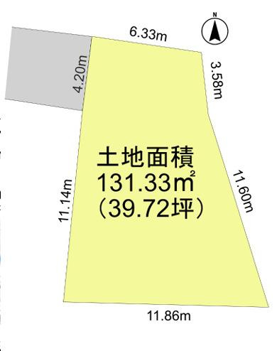 茅ヶ崎市矢畑　売地の土地図|土地図