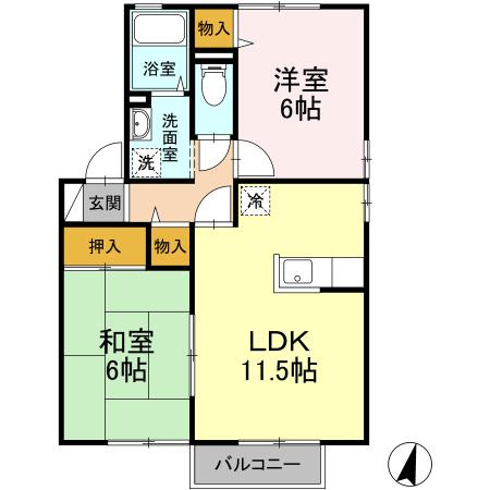 ガーデンコートみずき台　B棟の間取り
