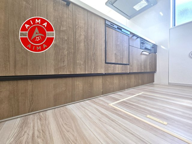 S・大野城市南ケ丘2丁目第3-2棟（1号棟）　の内観：施工例|ご家族を近くに感じられる対面キッチンのLDK。会話もはずみそうですね。