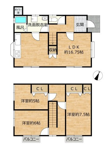  八戸市長苗代二丁目の区画図