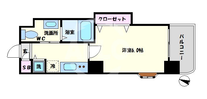 エスグランデ梅田ノースの間取り|ラ・フォルム梅田ノース　間取り