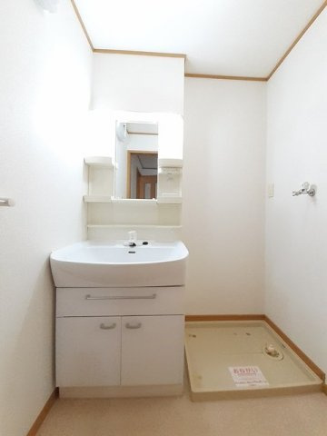 マスターズＡの洗面所|ゆったりとスペースのある洗面所