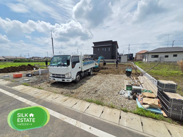 新築　太田市岩松町2期　1号棟　GRAFAREの外観|現地写真　2026年10月完成予定！同社完成済み物件のご内覧も可能です。お気軽にご連絡くださ
い！