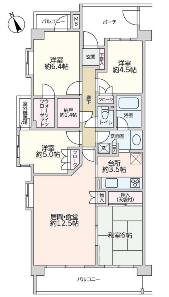 柏あけぼのパークホームズの間取り