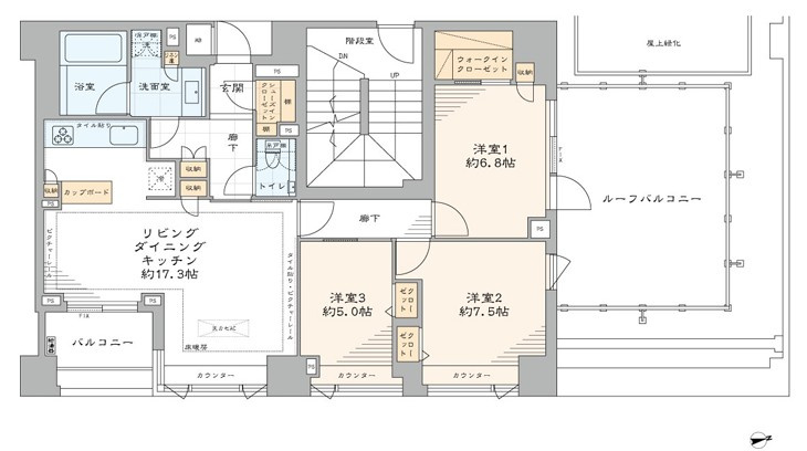 グランドメゾン三軒茶屋プレイスの間取り
