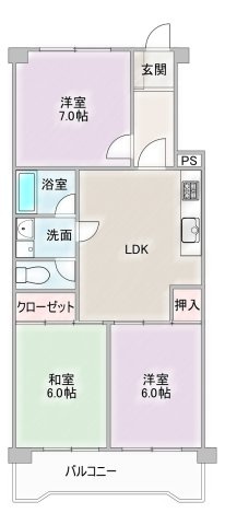 ユニーブル第2潮見が丘の間取り