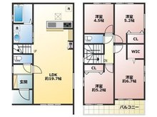 【間取り】 | 神戸市西区春日台二丁目　新築戸建 | (1号棟)、価格4399万円、4LDK、土地面積125.88平米、建物面積95.64平米