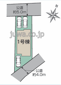 【新築分譲住宅】川越市小仙波町2丁目の区画図