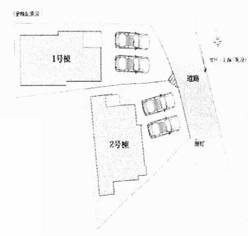 藤沢市片瀬6期　新築戸建全2棟　1号棟の区画図