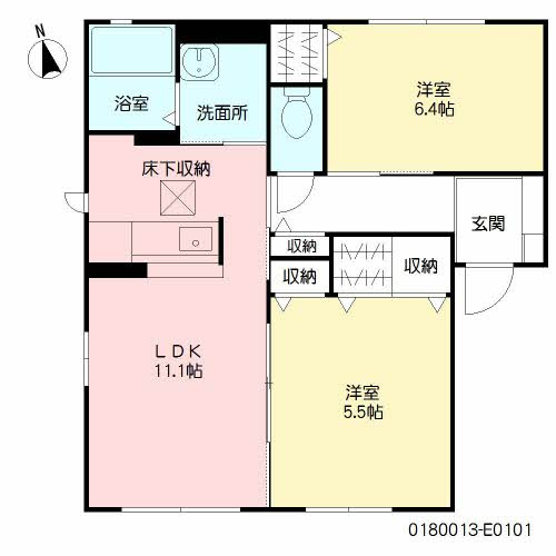 レジデンシア小森野　E棟の間取り