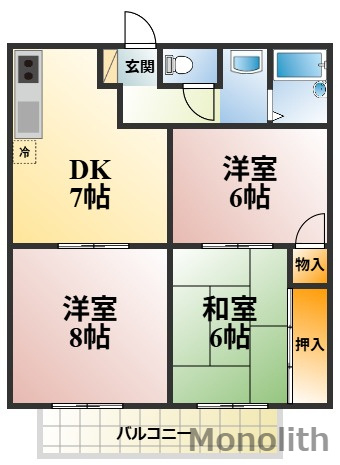 モアクレスト花田公園Aの間取り
