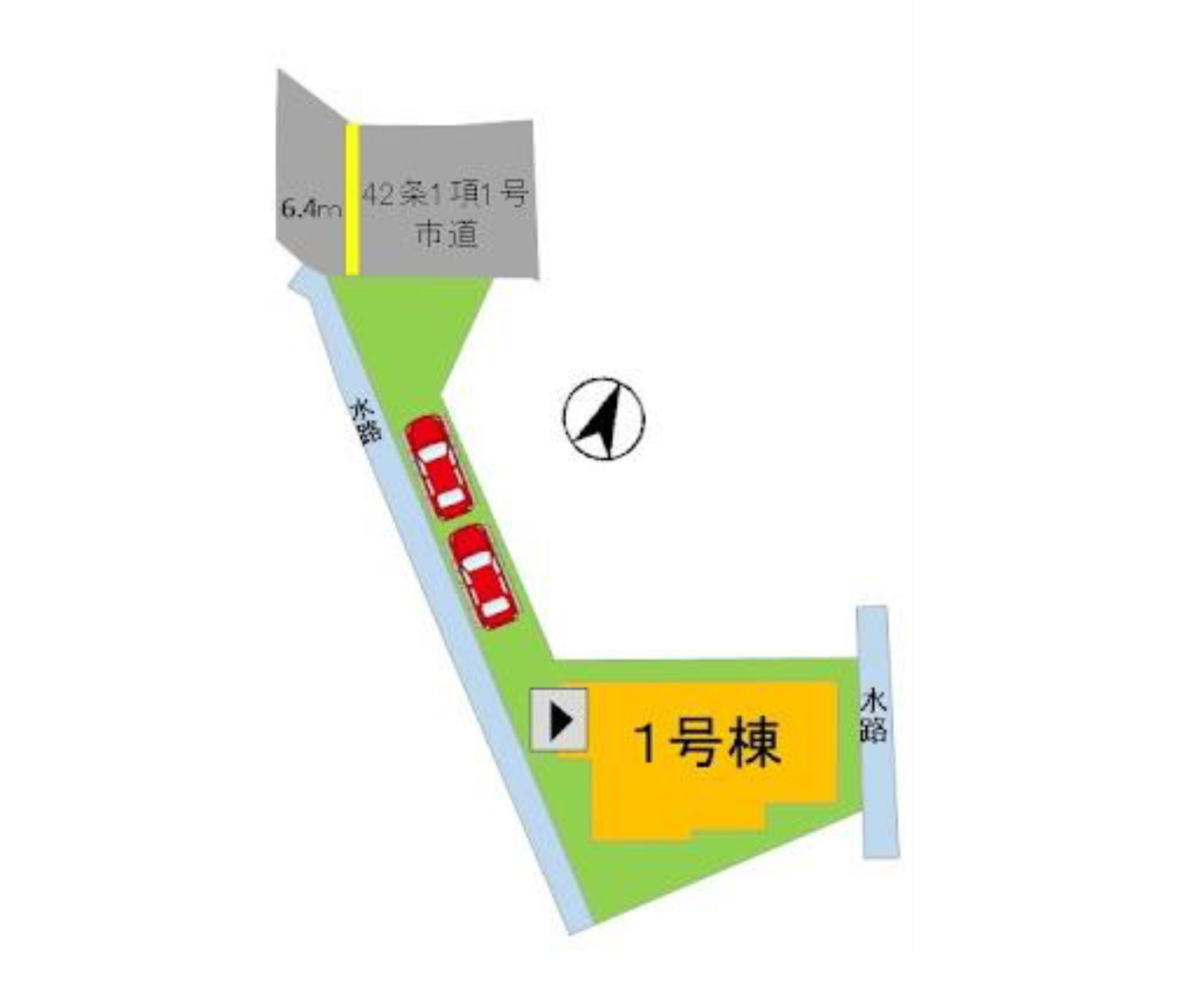 糟屋郡粕屋町花ヶ浦4丁目第1-1棟（1号棟）の区画図|配置図