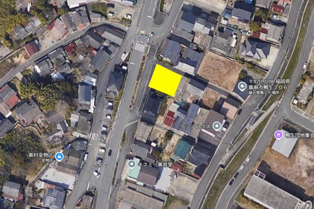福岡県嘉麻市鴨生206-6の土地図