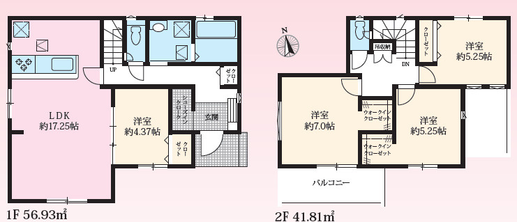 明石市大久保町江井島（全1棟）新築の間取り|4LDK＋SIC+2WICです。