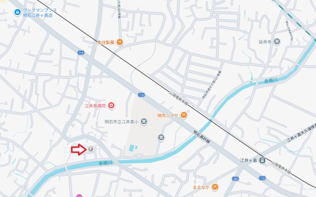 明石市大久保町江井島（全1棟）新築の地図