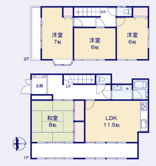 【間取り】 | 越生町越生　中古戸建