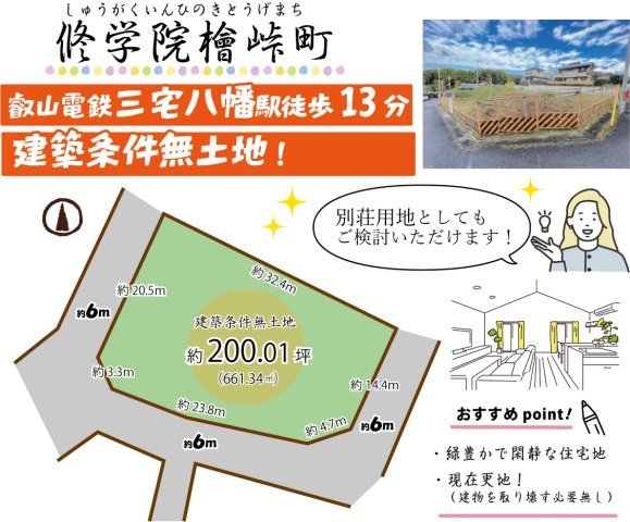 左・修学院檜峠町の区画図