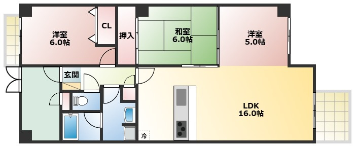ライオンズヒルズ高槻の間取り