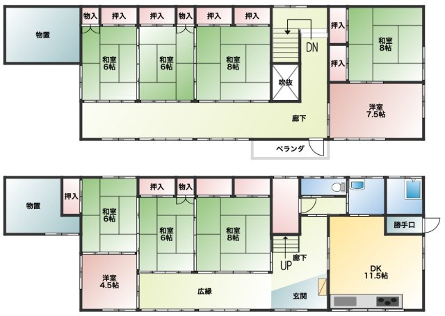 三戸郡新郷村大字戸来字前鹿田の間取り