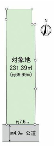 総社市総社2丁目　1区画の区画図
