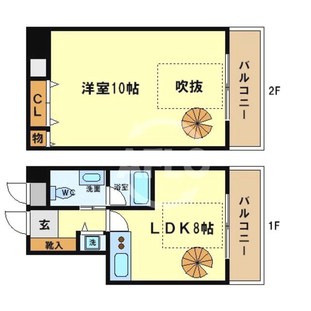 アーバネックス北堀江　堀江小学校区の間取り|アーバネックス北堀江　おしゃれなエントランス