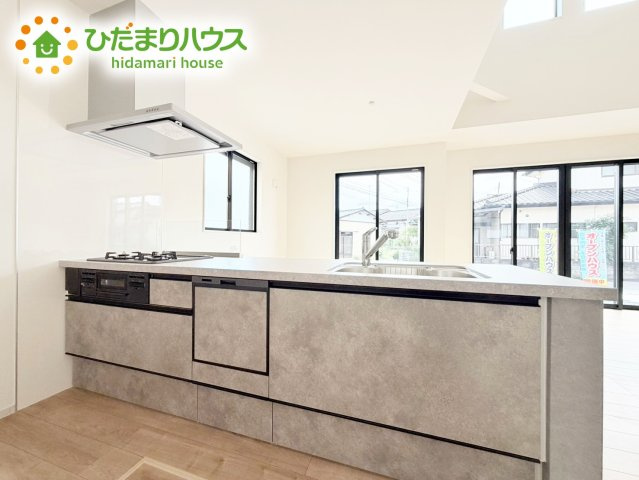 【キッチン】 | 水戸市吉沢町6期　新築戸建 | 環境にもママの手にも優しい食器洗乾燥機付
