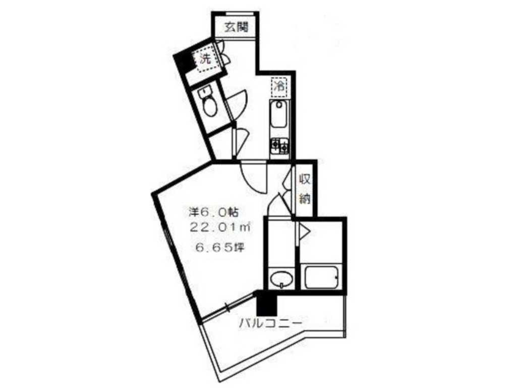 グリーンルーム代沢　南西角部屋　オートロック　最上階の間取り