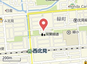 北見市緑町３丁目３番２号　中古売家の地図