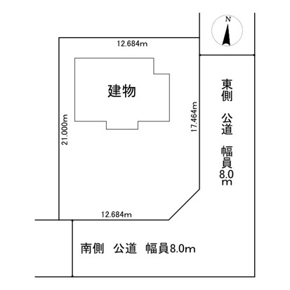 北見市緑町３丁目３番２号　中古売家の区画図