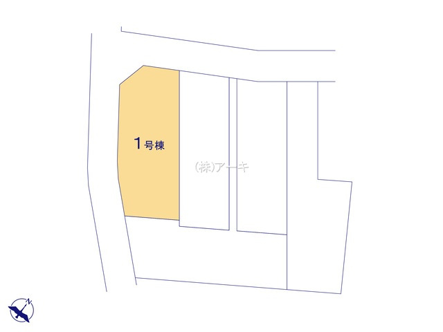 東海市養父町八王子60-2『仲介手数料無料』新築一戸建て・建売の区画図