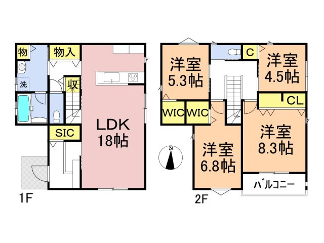 新築戸建　岐阜市竜田町Ⅱ　全２区画分譲の間取り|■B棟　■ヤマダ不動産　株式会社リライフ　
■夢のマイホーム購入をフルサポートします！