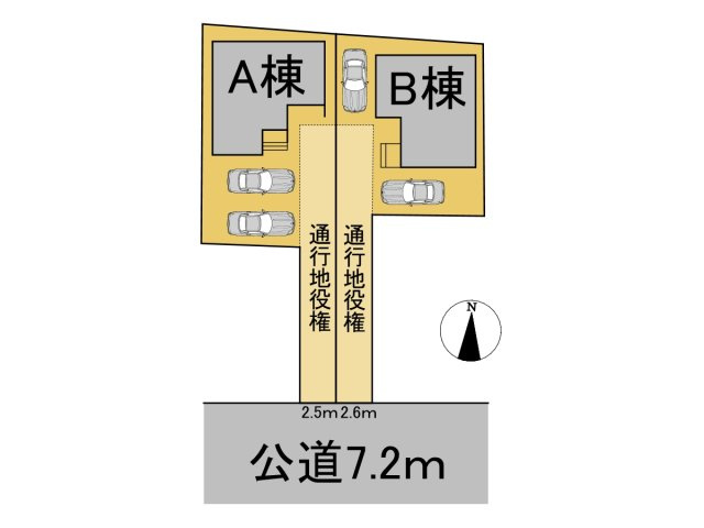 新築戸建　岐阜市竜田町Ⅱ　全２区画分譲の区画図|■区画図
■YAMADA電機の　ヤマダ不動産　株式会社リライフ　
いつでもお問合わせ下さい。