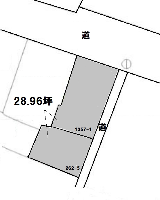 北条辻土地の土地図