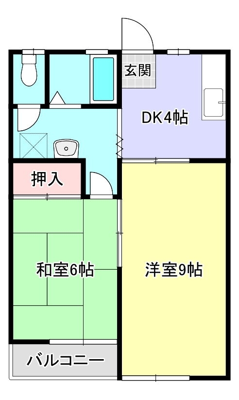 桜木ハイツAの間取り