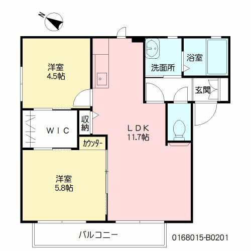 バリュージュ松並Bの間取り