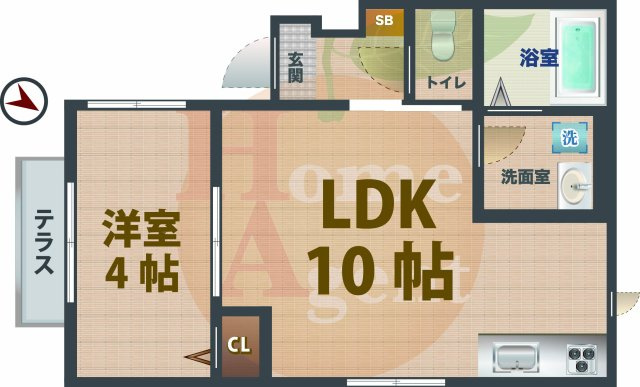 【間取り】 | ボンメゾンM | 1LDKのお部屋です。