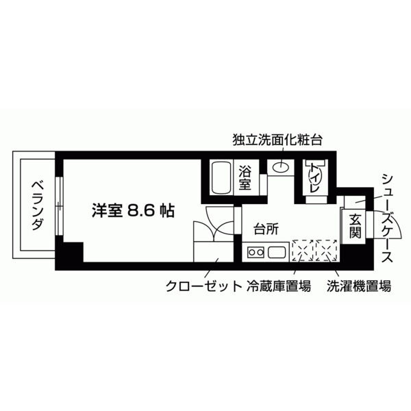 シャントール二条の間取り