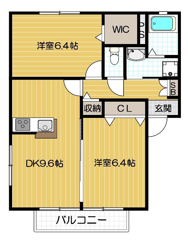 Ｏｎｅ　ｓｔｅｐ　Ａの間取り