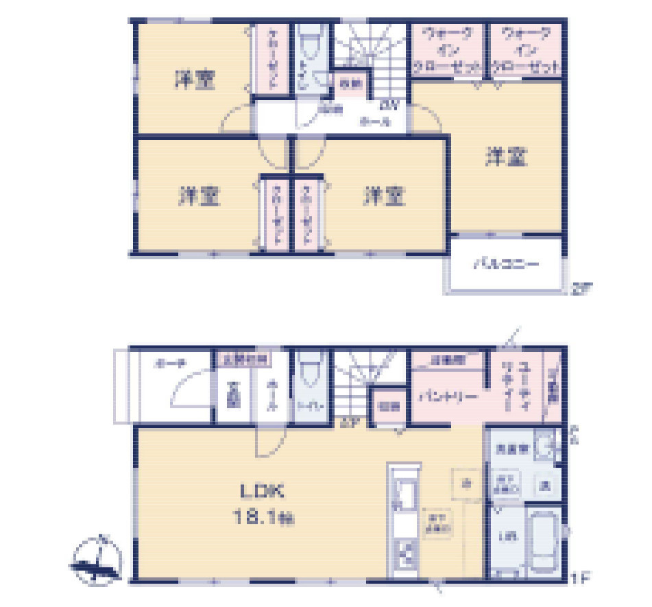 北群馬郡吉岡町の間取り|1号棟
